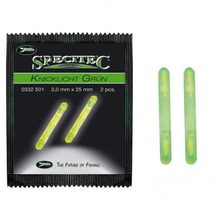 SPECITEC - GLOW LIGHT STICKS 3 x 25MM -GREEN
