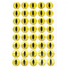 UNO - EYES STICKERS 16MM GOLD -40PCS