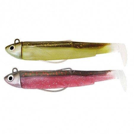 FIIISH BLACK MINNOW No 3 - DOUBLE COMBO 18g -SPARKLING BROWN / PINK