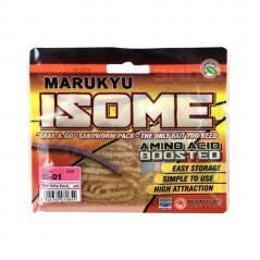 MARUKYU ISOME WORM L 15PCS -RED IS 04