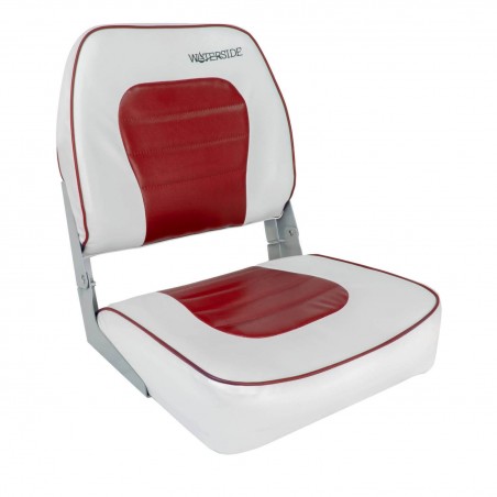 WATERSIDE CAPTAIN DELUXE BOAT SEAT LOW BACK -RED/WHITE