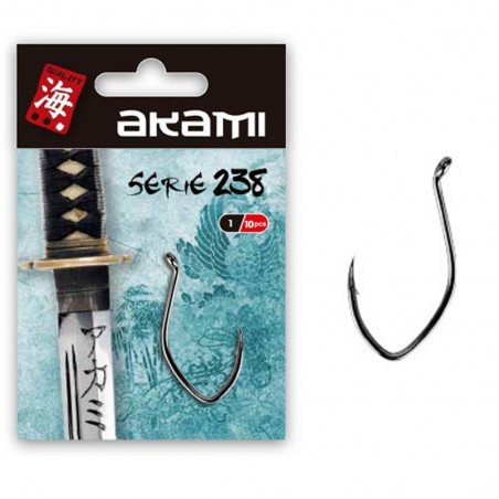 AKAMI AMI 238 BLACK NICKEL HOOKS 5PCS -4/0